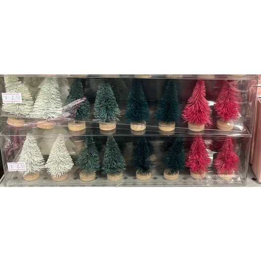 8pk Holiday Decor Bottlebrush Trees