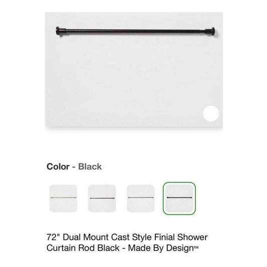 72" Adjustable Shower Curtain Tension Rod