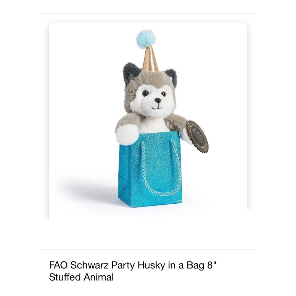 8" Party Husky Stuffed Animal